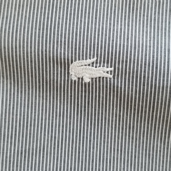🚫SOLD - Lacoste Navy & White Stripe Shirt - Picture 5 of 8